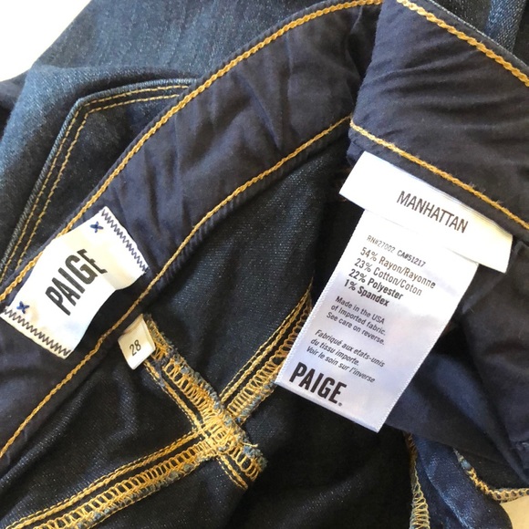 👖Paige Manhattan 34” boot cut stretch very comfortable denim jeans - Picture 4 of 9